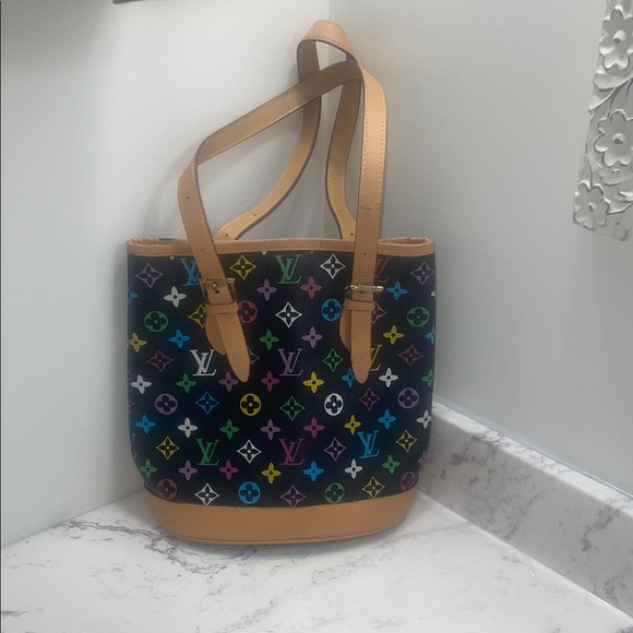 Y2K Black Multicolor Monogram Tote - Picture 1 of 4